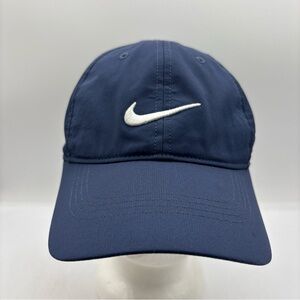 Nike Golf Legacy91 Dri-Fit Hat 727042-410 Midnight Navy White Swoosh Adjustable